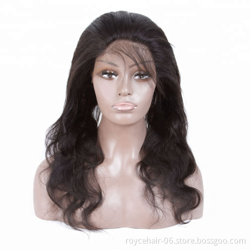 8A Grade Virgin Cuticle Aligned Human Hair Half Wig Body Wave 360 Lace Frontal Closure with Baby Hairs